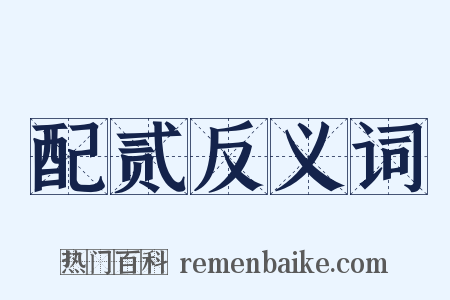 配贰反义词是什么意思的图片